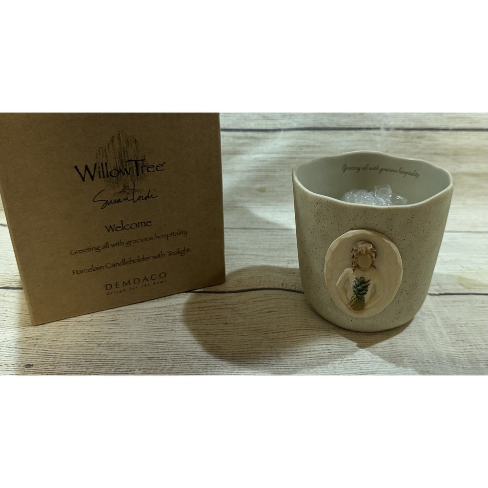 NIB Willow Tree Welcome Porcelain Candleholder w/tealight New in Box Tb18